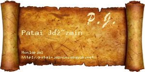 Patai Jázmin névjegykártya